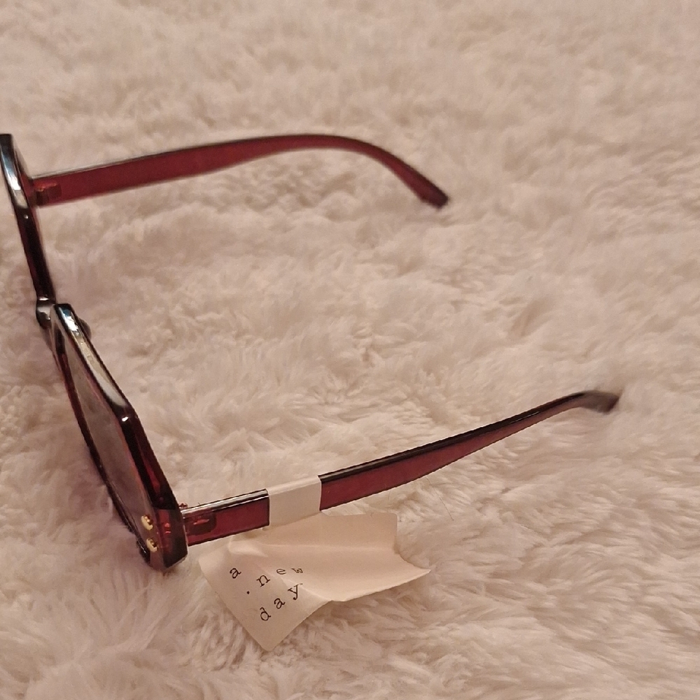 a.new.day Bold Brown, Purple, & Pinkish Geometric Sunglasses. NWT - Picture 4 of 6